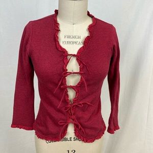 Sophie Catalou Ruby cotton cardigan with ruffles